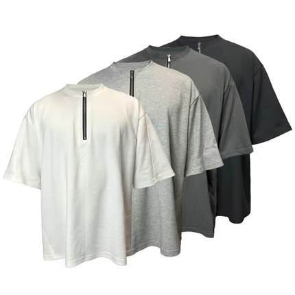 JCAESAR HALF ZIPPER TEE 半拉链短袖 cleanfitT恤海岛棉300克重