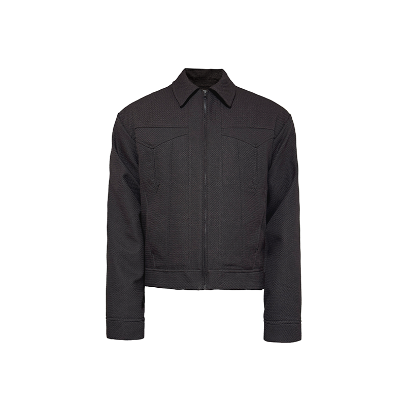 JCAESAR JACKET 红暗纹夹克 提花肌理 丰富结构线 YKK拉链 短合体