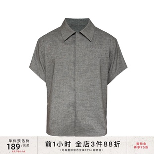 斜飞袖 JCAESAR 口内收纽扣 棉麻肌理 SHIRT花苞领衬衫 BUD COLLAR
