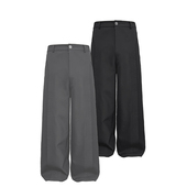 LOOSE LEAF弧形活页西裤 双侧斜结构 JCAESAR UNION纽扣 抗皱硬挺