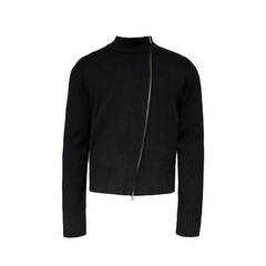 JCAESAR ZIPPER-SWEATER斜拉链毛衣 高弹包芯纱 贯穿式双开斜拉链
