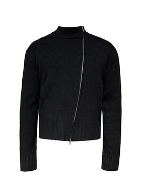 JCAESAR ZIPPER-SWEATER斜拉链毛衣 高弹包芯纱 贯穿式双开斜拉链