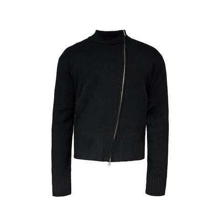 JCAESAR ZIPPER-SWEATER斜拉链毛衣 高弹包芯纱 贯穿式双开斜拉链