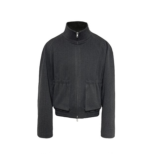 竖条纹 JCAESAR 厚实保暖 立体袋插肩收腰夹克 合体插肩 JACKET