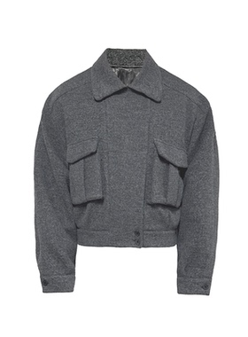 JCAESAR JACKET 毛呢双口袋飞行夹克 立体毛呢 硬挺有型 落肩合体