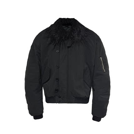 JCAESAR PADDED JACKET做旧可拆卸毛领n2b棉服 水洗粗犷肌理