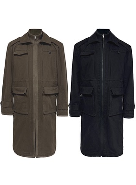 JCAESAR TRENCH COAT多口袋螺纹拼接风衣 肩甲裁片 微宽松