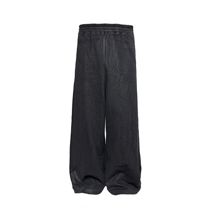 JCAESAR LOW-CROTCH PANTS 刷蜡低裆长裤 松紧腰 直筒 高克重棉布