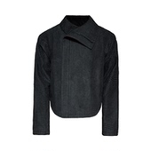 大翻领 JCAESAR 斜拉链 斜拉链扭转夹克 提花肌理 ZIPPER JACKET