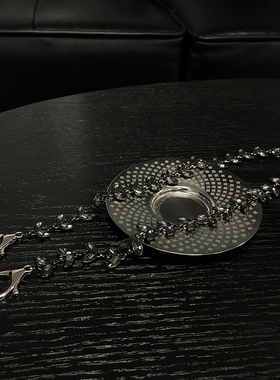 JCAESAR BLACK CIRRUS TRPUSERSCHAIN 黑藤蔓宝石裤链