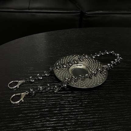 JCAESAR BLACK CIRRUS TRPUSERSCHAIN 黑藤蔓宝石裤链