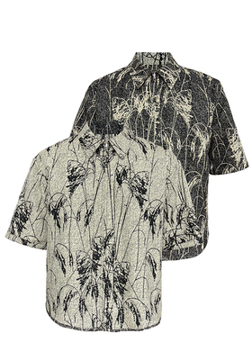 JCAESAR BULRUSH SHIRT芦苇双面衬衫 提花面料两面穿强肌理纹短袖
