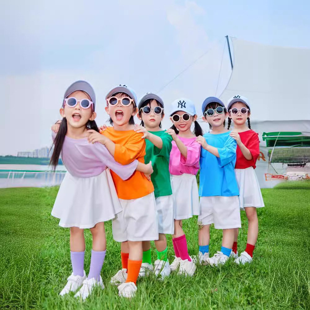国庆儿童啦啦队演出服幼儿园舞蹈