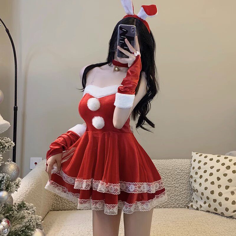 性感万圣节兔女郎cosplay制服|