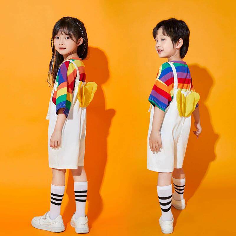 幼儿园六一儿童可爱背带裤演出服