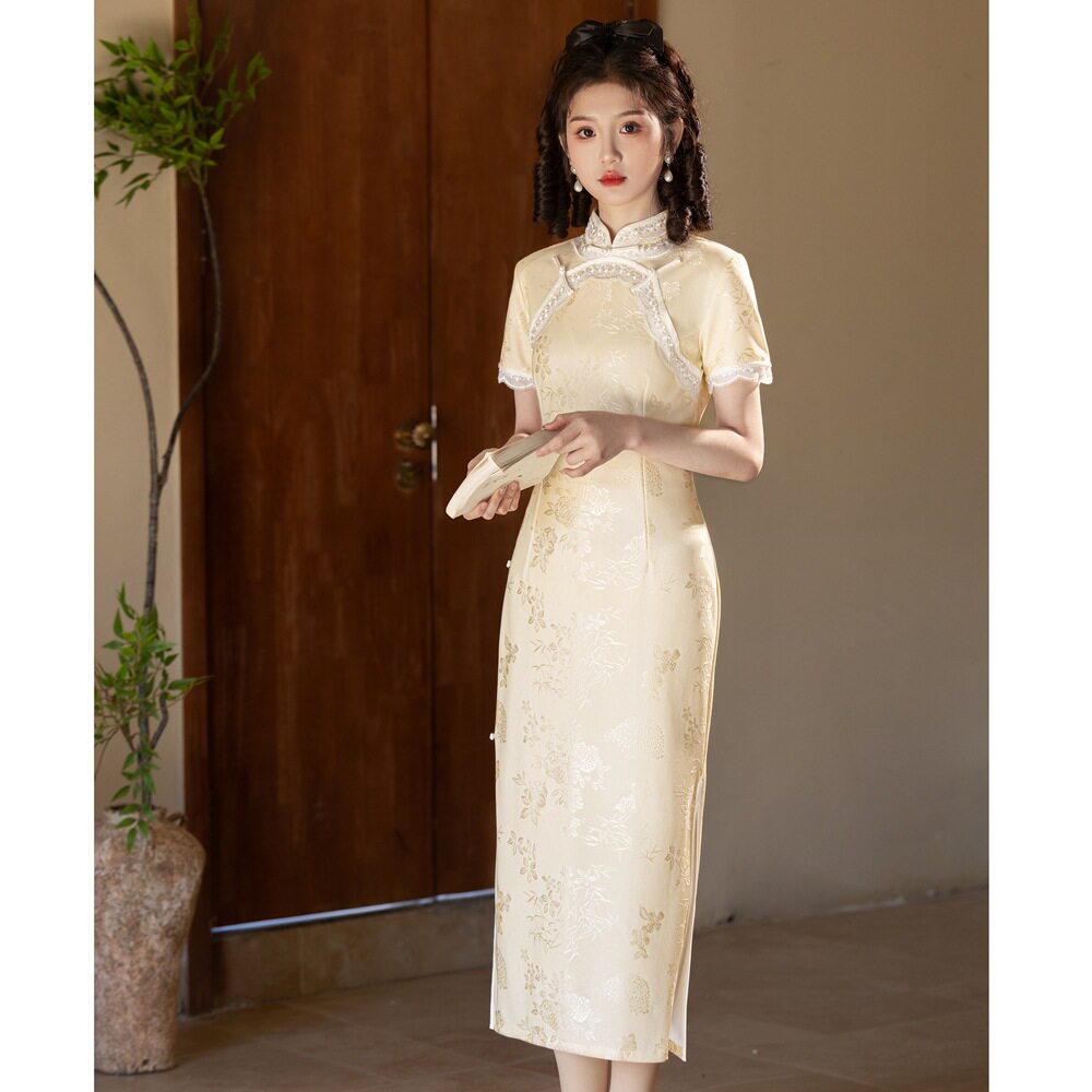 2026春夏新中式感旗袍年轻款礼服女装年轻复古优雅国风改良连衣裙