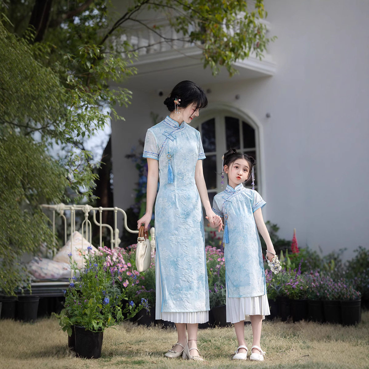 亲子旗袍母女装2026新款儿童中式改良旗袍礼服日常可穿透气连衣裙