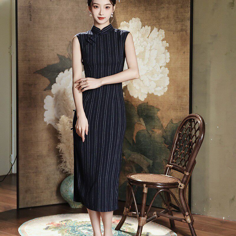 2026春夏款中国风棉麻层旗袍女装连衣裙改良年轻款少女礼服连衣裙
