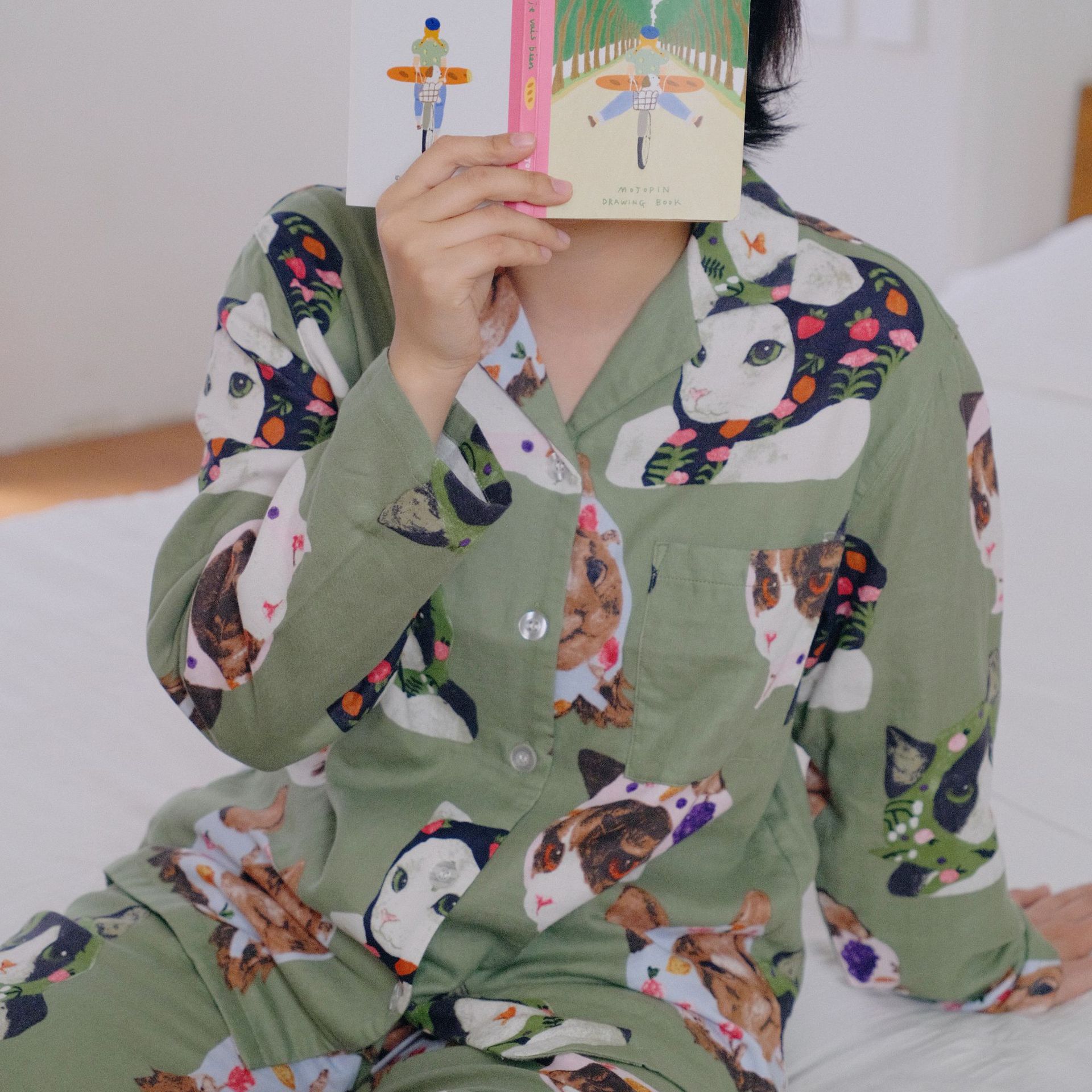 2026感秋季纯棉睡衣女长袖套装宽松大码男女家居服可外穿外贸年轻