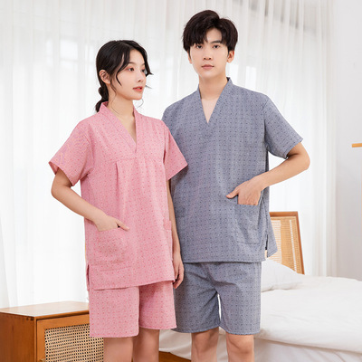 2025新款棉质汗蒸服情侣理疗服推拿服足疗保健按摩服套装男女养生