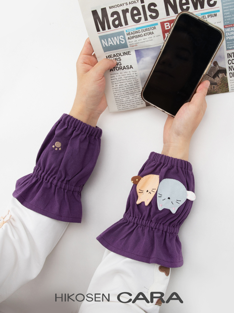 HIKOSEN CARA卡拉猫袖套短款日本潮牌原创设计糖果色可爱女家居