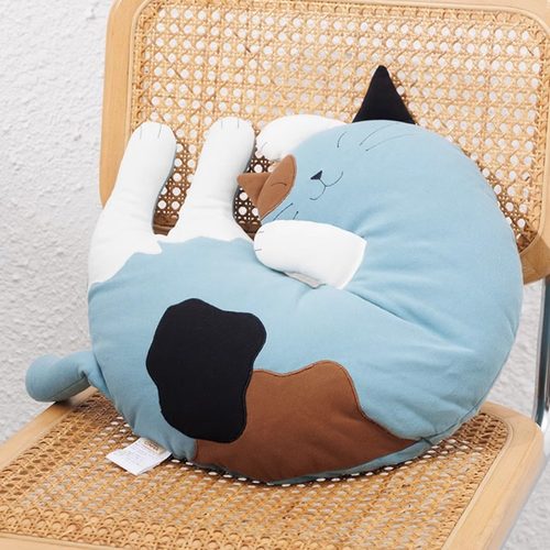 HIKOSEN CARA卡拉猫圆形三花猫咪抱枕棉质家居床上睡觉可爱小枕头