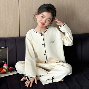 公主甜美儿童6 女童纯棉睡衣套装 2026新款 长袖 12岁空调服 春秋薄款