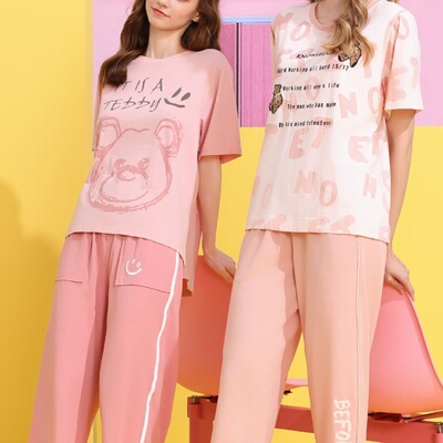 芬腾女士夏季朵啦棉时尚家居服套