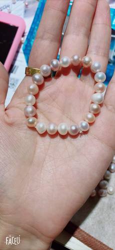 水之泪儿童近圆微瑕螺纹弹力手链