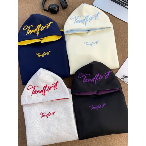 HandSeven潮牌个性刺绣连帽卫衣