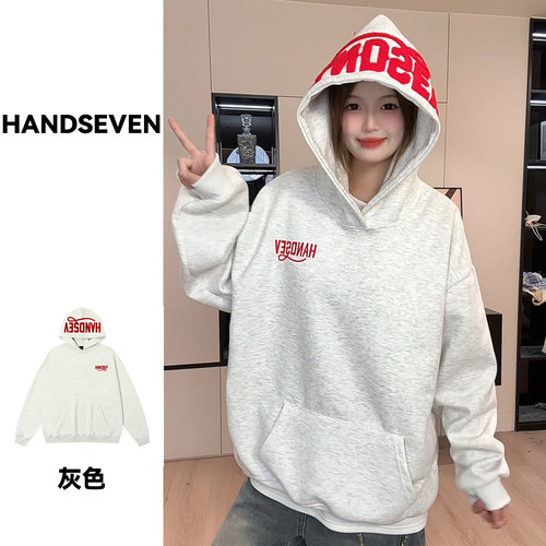 HandSevenoversize美式复古刺绣