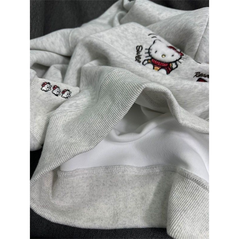 HandSeven加绒宽松慵懒连帽卫衣