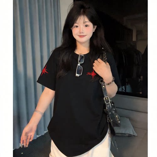 HandSeven短袖美式男女刺绣T恤