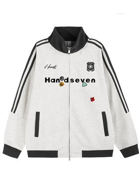 HandSeven小恶魔棒球服红色外套立领秋季新款美式开衫拉链卫衣女