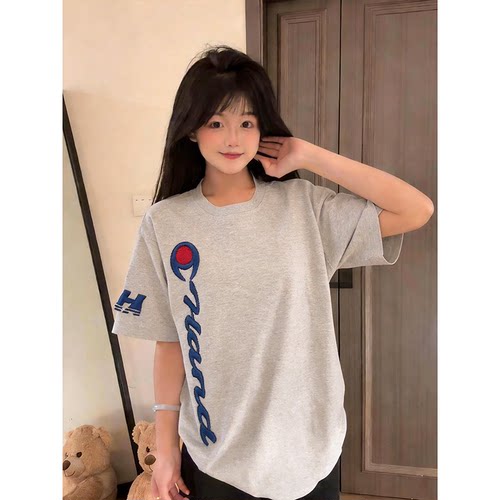 HandSeven短袖美式男女刺绣T恤