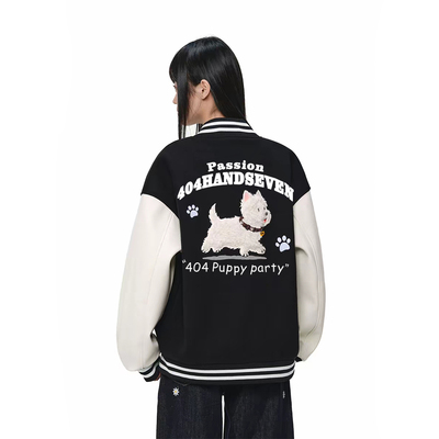 HandSeven常规宽松韩式小狗刺绣