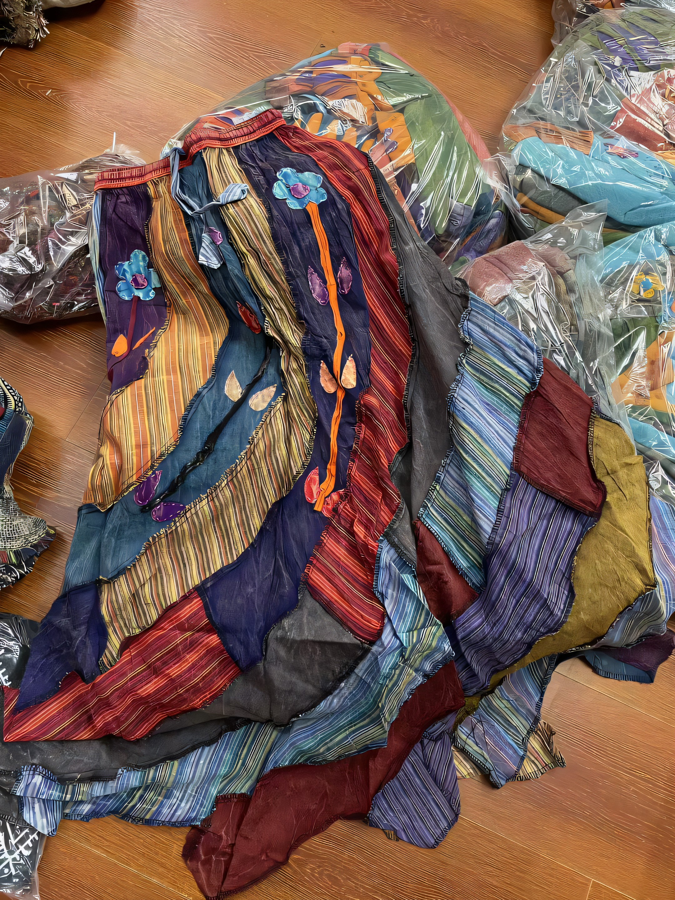 尼泊尔嬉皮风绿精灵半身裙纯棉刺绣拼接蕾丝双层超仙中长裙子拼色