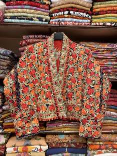 夏萨珑 小众秋冬克什米尔手工水煮羊毛异域风情外套 印度进口法式