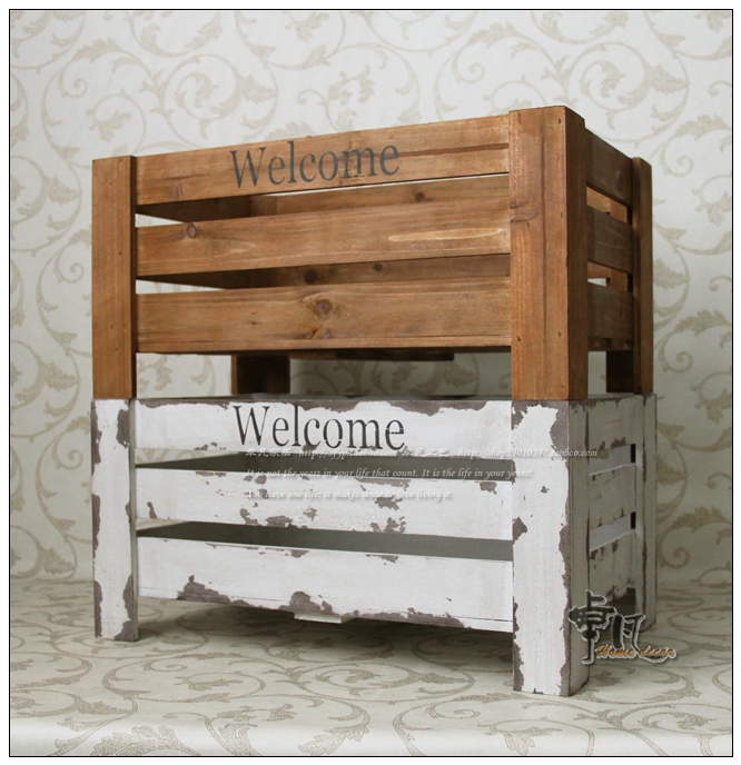 盆栽门店装饰摆设陈列木箱子