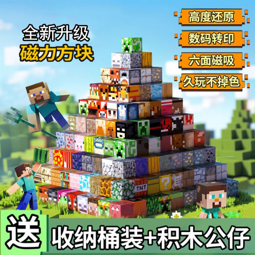 我的积木世界磁力方块全套正版玩具男孩磁吸拼装益智生日礼物男童