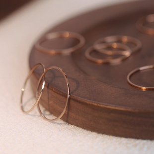 不掉色!个性超细百搭简约叠戴食指关节尾戒钛钢戒指环拍三个包邮