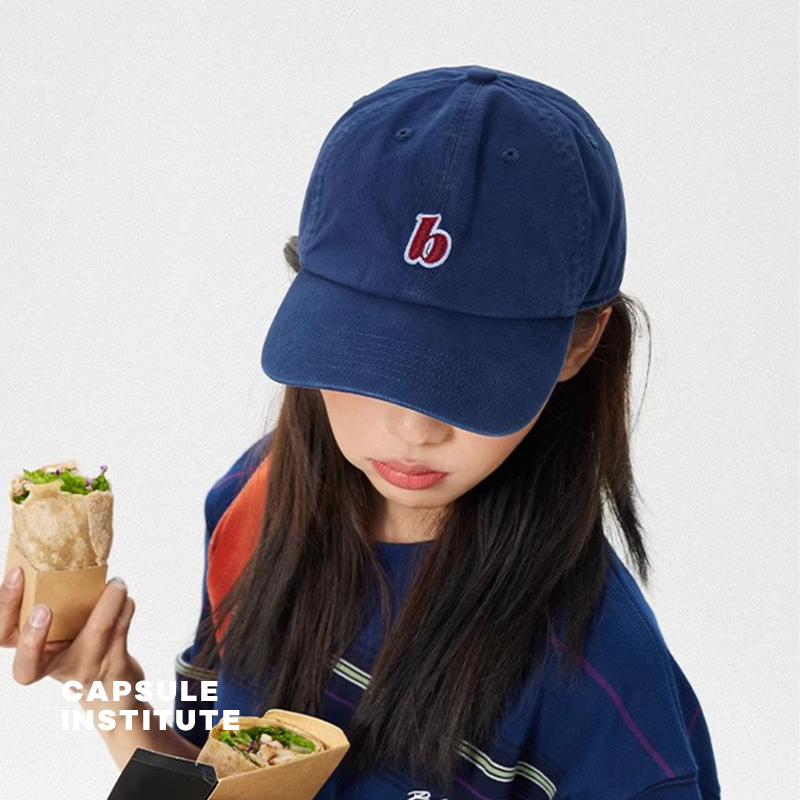 鸭舌帽女2025新款深蓝色软顶帽子