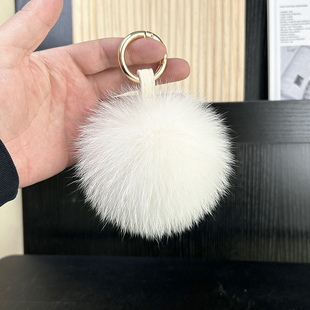 狐狸毛球挂件皮草包包挂件挂饰毛球饰品手机车钥匙扣毛绒饰品女