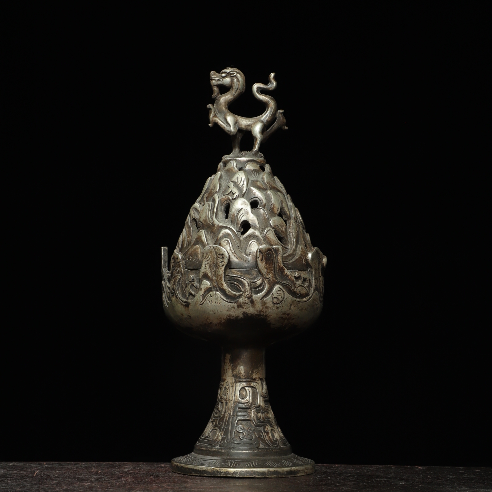 博山香炉黄铜苏工龙盘香香薰炉仿古铜器家居茶道装饰工艺礼品摆件