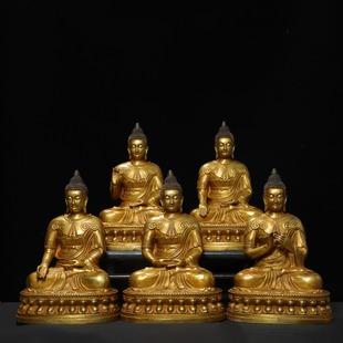 藏传密宗五方佛大日如来不动如来阿弥陀佛宝生佛不空成就佛像摆件