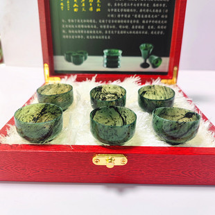 酒泉夜光杯祁连墨玉石酒杯茶杯甘肃特产武山鸳鸯玉蛇纹玉厂家直销