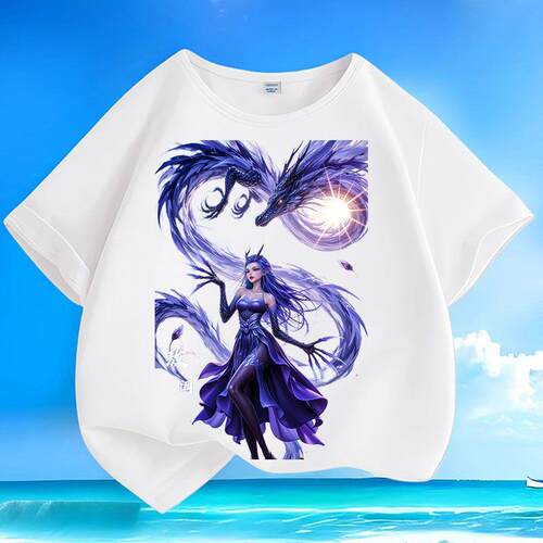 夏季纯棉哪吒2魔童闹海敖闰新款男女小中儿童恤短袖宽松圆领上衣