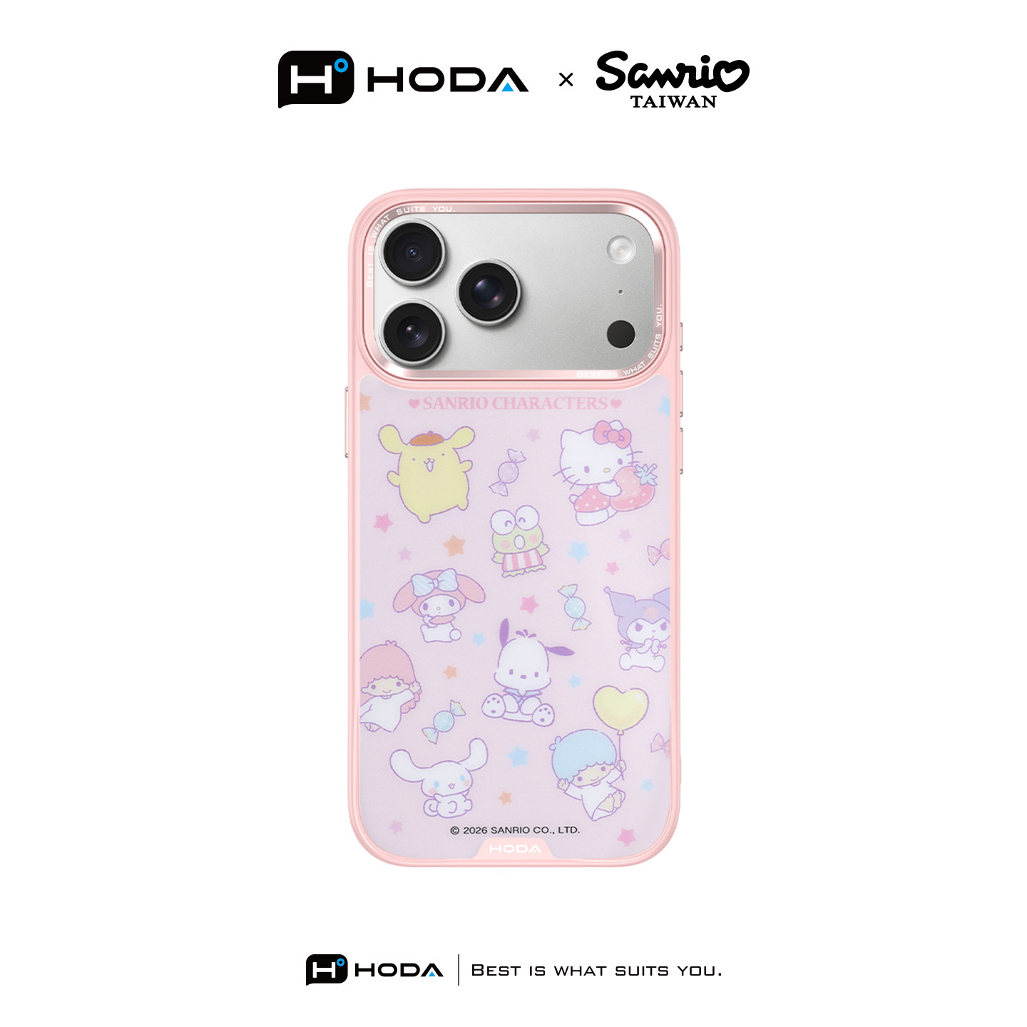 HODA好贴【三丽鸥-闪耀群星】适用iphone17ProMax手机壳新款磁吸卡通保护套苹果16Pro全包气囊防摔相机按键15