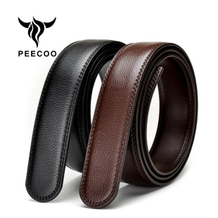 不带头皮带男真皮自动扣无卡扣头双面纯牛皮腰带身3.5cm配件青年