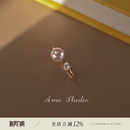 手饰 个性 AMO天然珍珠纯银戒指小众设计高级食指戒2026年新款 时尚